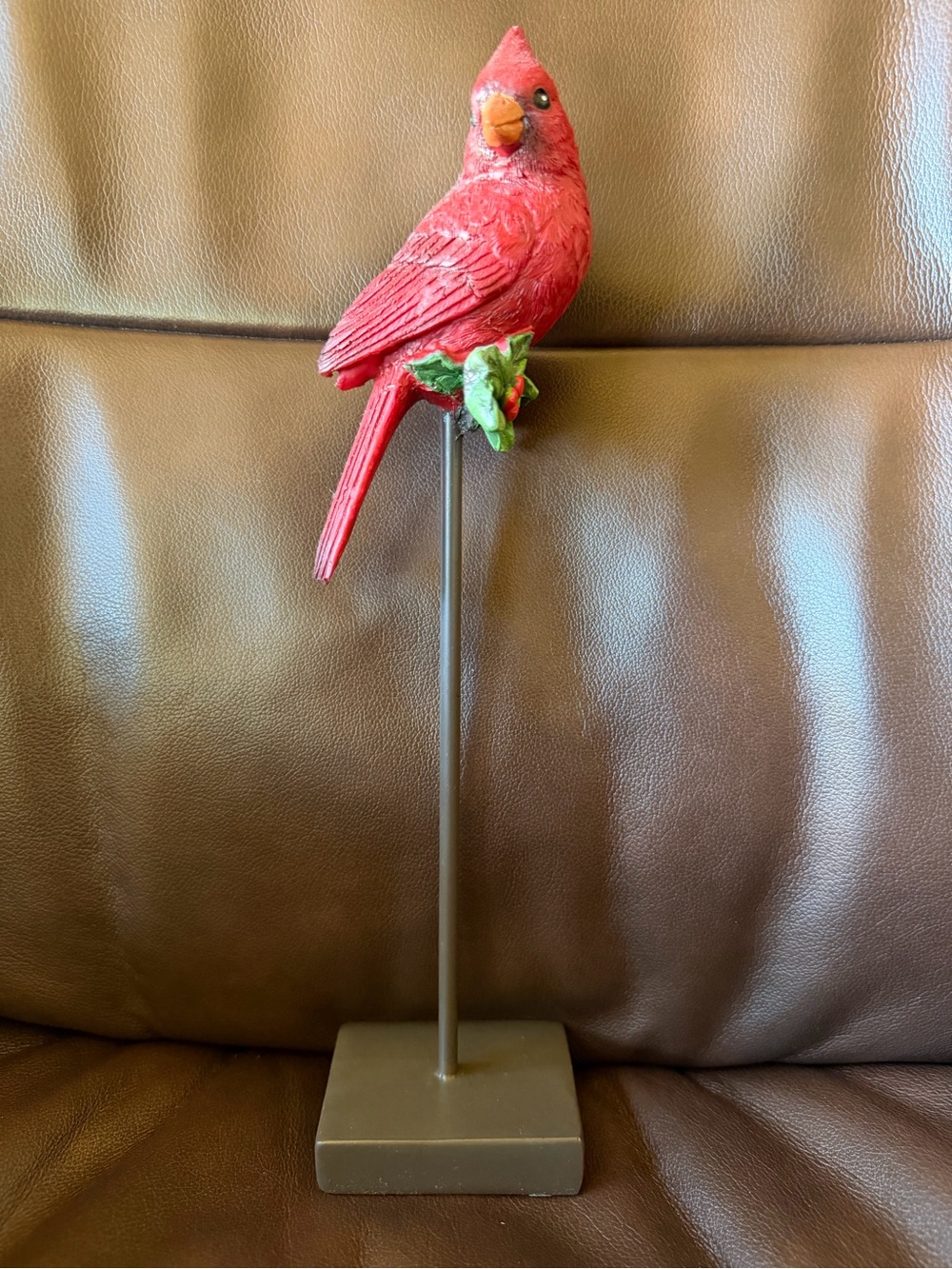 Red Cardinal Bird Decorative Perch 11”x2”-Stylish Table Accent NWT Retail $27.95 - Picture 1 of 8